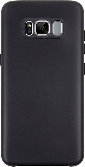 Forcell Galaxy S8 Umschlag Rückseite Silikon Schwarz (Galaxy S8)