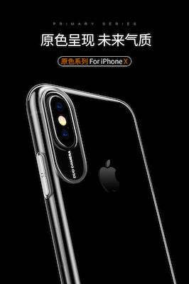 Usams Primary Series Silicone Back Cover Transparent (iPhone X / Xs)