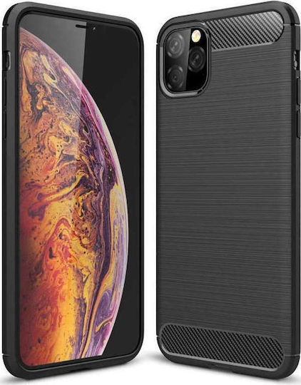 Forcell Carbon Back Cover Σιλικόνης Μαύρο (iPhone 12 mini)