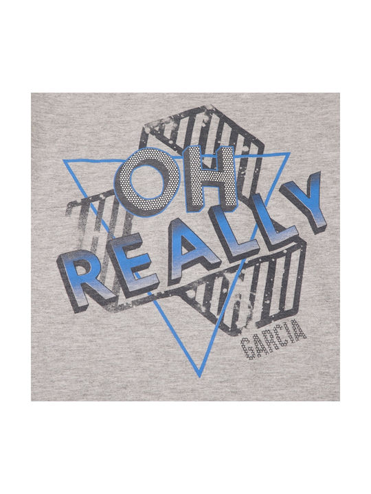 Garcia Jeans Kids T-shirt Gray T-Shirt 'Oh Really'