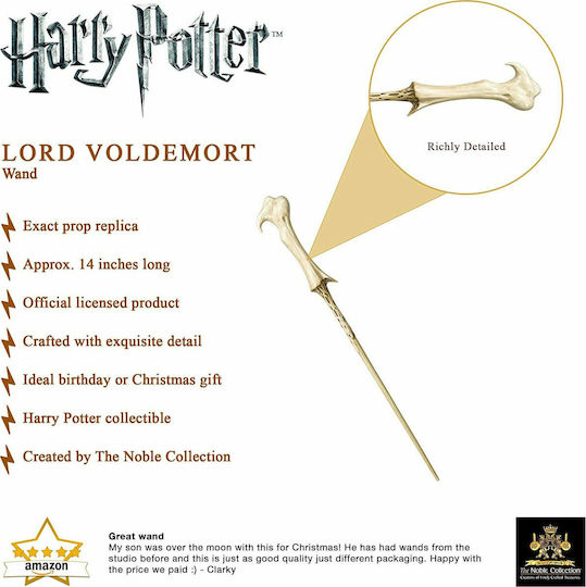 The Noble Collection Harry Potter Lord Voldemort Lord Voldemort's Wand Figure Height 38cm Scale 1:1