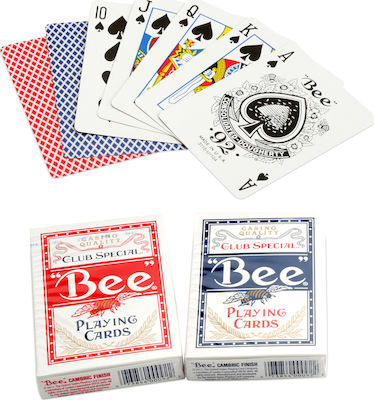 Bee Standard Index Playing Cards Laminated for Poker Blue