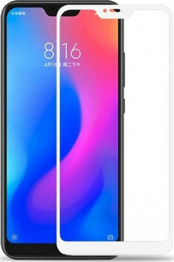 5D Full Glue Full Face Tempered Glass White (Redmi Note 6 Pro)