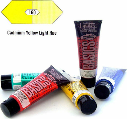 Liquitex Acrylic Color Basics Acrylic Paint Set 160 Cadmium Yellow Light Hue 118ml 1pcs LB119160