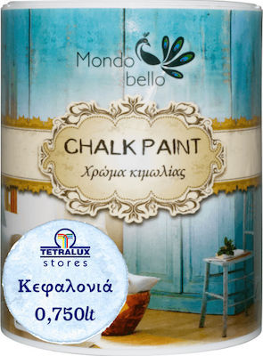 Mondobello Chalk Paint Χρώμα Κιμωλίας Κεφαλονιά/Γαλάζιο 750ml