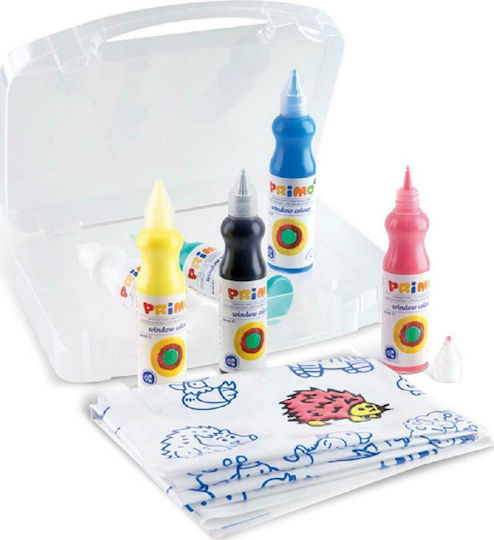 Primo Window Tempera Paints Multicolour in Bottle 75ml 6pcs