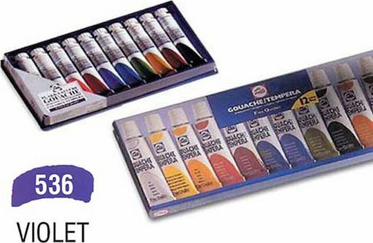 Royal Talens Gouache Extra Fine Quality Tempera de Pictură Violet 536 în Tubular 20ml 3buc 38608536