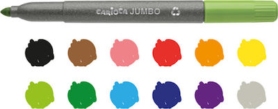 Carioca EcoFamily Washable Drawing Markers Thick Set 12 Colors