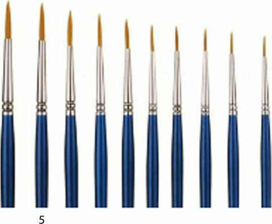 Art & Hobby Round Paint Brush Πινέλο Συνθετικό Κεραμικής Μακρύτριχο Νο5 No5
