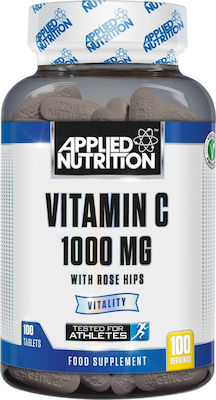 Applied Nutrition Vitamin C with Rose Hips Vitamin for Immune System Boost, Skin & Antioxidant Action 1000mg 100 tabs