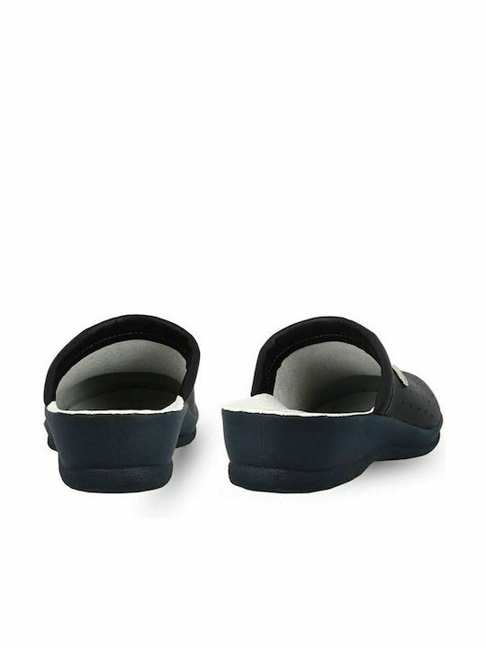 Parex Women's Leather Anatomic Clogs Blue