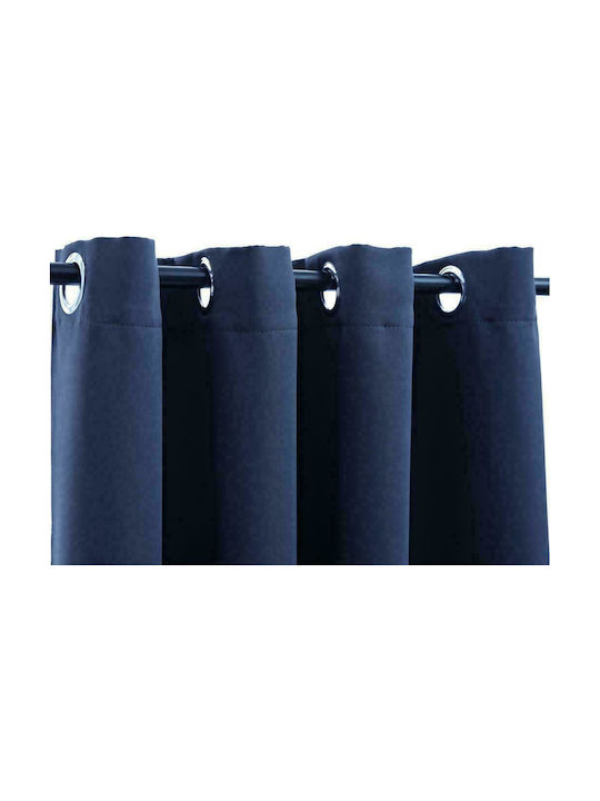 vidaXL Curtain Blackout with Grommet Blue 140x245cm