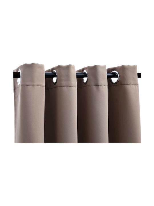 vidaXL Curtain Blackout with Grommet Brown 140x225cm