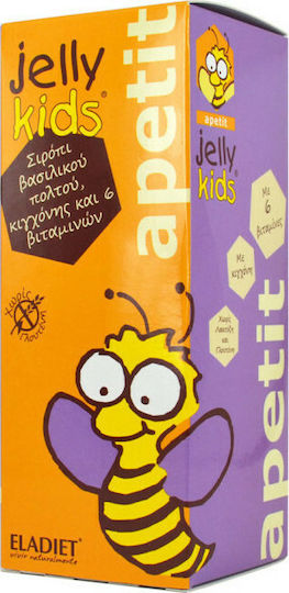 Eladiet Jelly Kids Apetit Πολυβιταμίνη με Βασιλικό Πολτό & Βιταμίνες για Ενίσχυση του Ανοσοποιητικού 250ml