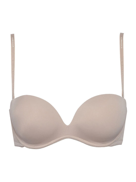 Lormar Free Plus Push Up Bra without Underwire Beige