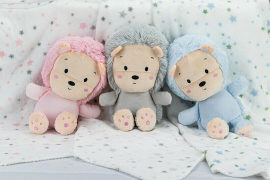 Interbaby Blanket Nursery Swaddling Blankets Lion Fleece Light Blue with Animal 80x110cm