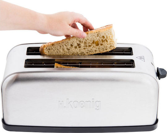 HKoenig Φρυγανιέρα 4 Θέσεων 1500W Inox