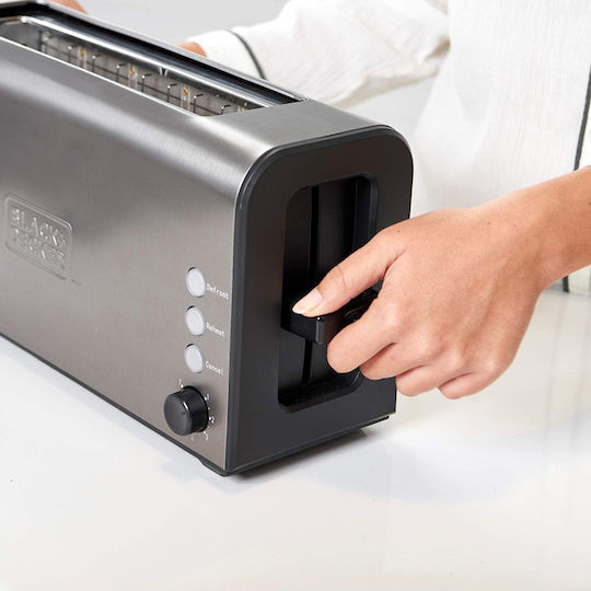 Black & Decker BXTO1000E Φρυγανιέρα 1 Θέσης 1000W Inox
