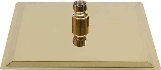 vidaXL Square Showerhead 20x20cm Gold