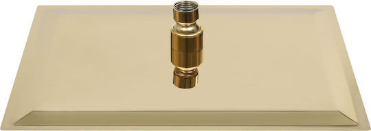 vidaXL Ορθογώνια Κεφαλή Ντουζ 20x20cm Gold