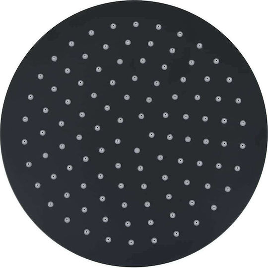 vidaXL Round Showerhead 25cm Black