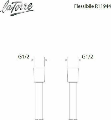 La Torre Flessibile Duschschlauch Spirale Kunststoff 150cm Weiß