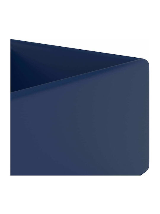 vidaXL Επικαθήμενος Νιπτήρας Κεραμικός 41x41x15cm Μπλε