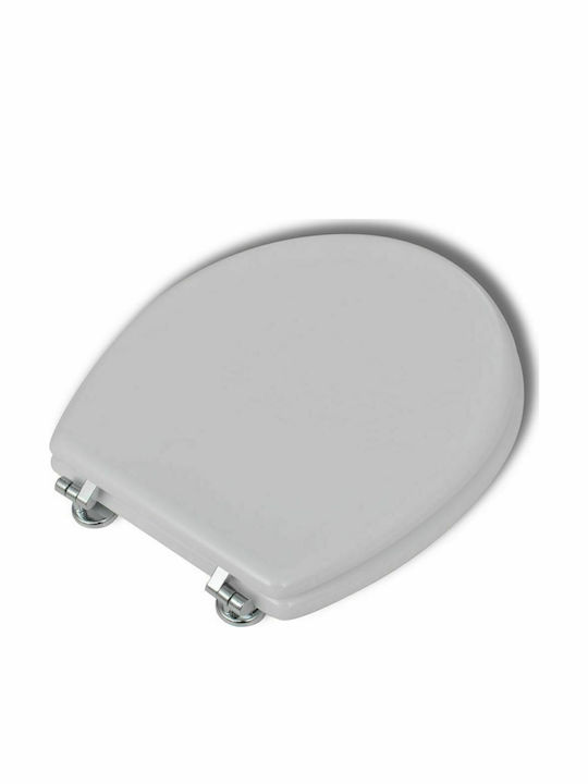 vidaXL Wooden Toilet Seat White 42.5cm