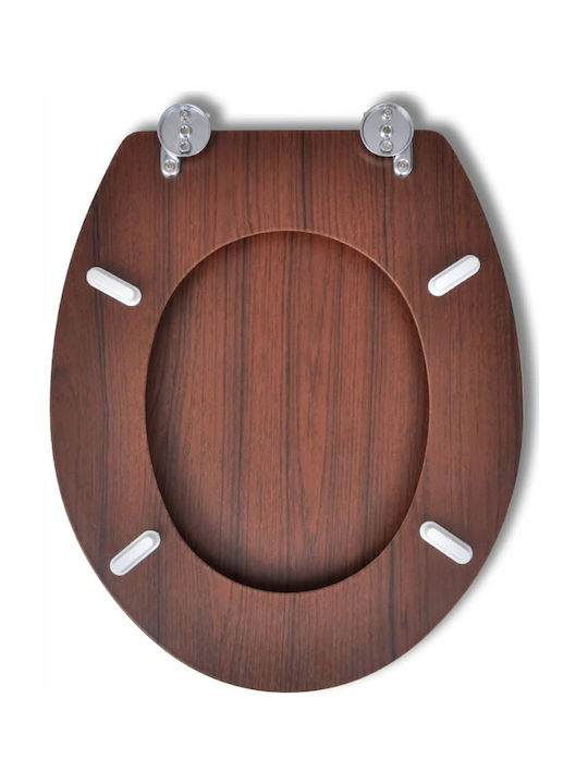 vidaXL Wooden Toilet Seat Brown 42.5cm