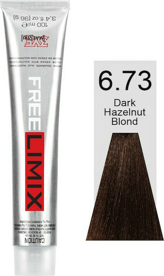 Freelimix Permanent Color Hair Dye 6.73 Blonde Dark Hazel 100ml