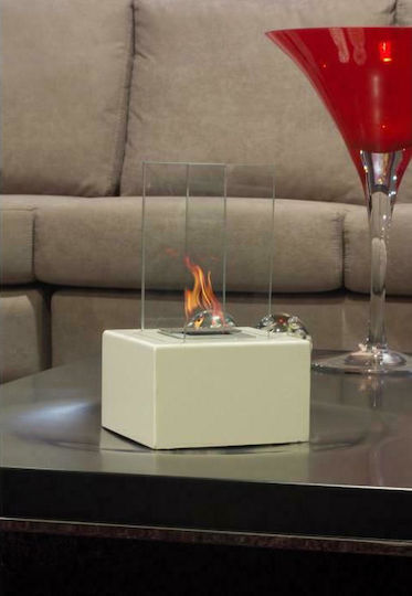 EcoHot Bio Luna 19 Επιτραπέζιο Τζάκι Βιοαιθανόλης Εσωτερικού Χώρου Κόκκινο 19x19x32cm