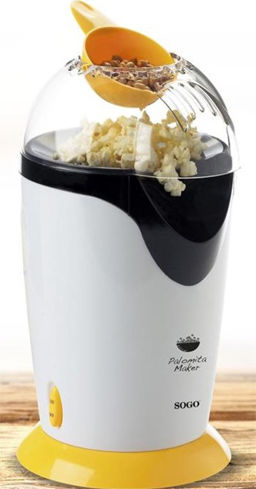 Sogo SS-11320 Mașină de popcorn cu aer cald 1200W Galben