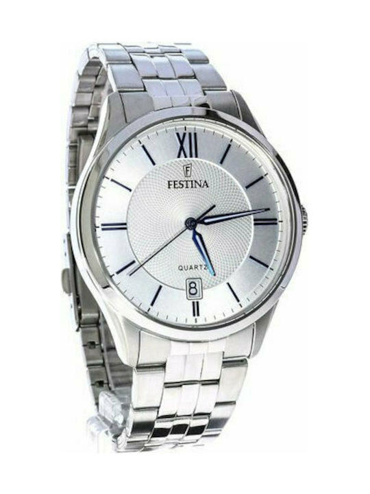 Festina Watch Battery with Silver Metal Bracelet