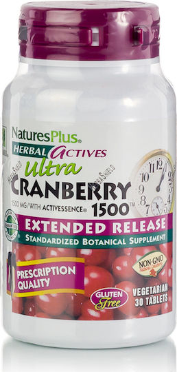 Nature's Plus Herbal Actives Ultra Cranberry Extended Release 1500mg 30 ταμπλέτες