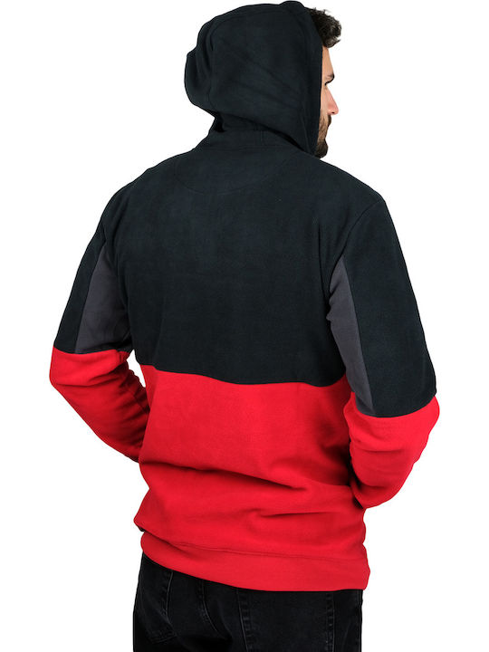 Pulover bărbați cu glugă și buzunare Multicolor