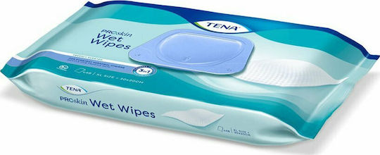 Tena Wet Wipes 3in1 για τα Χέρια , το Πρόσωπο & το Σώμα Κατάκλισης / Ασθενών 48τμχ
