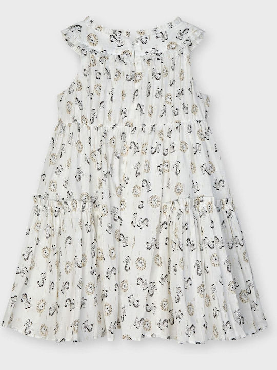 Mayoral Kids Dress Sleeveless White