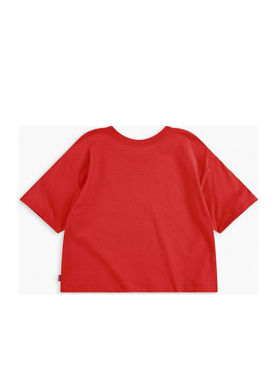 Levi's Kids Crop Top Short Sleeve Red