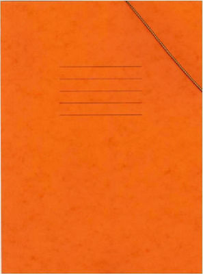 Premium Folder Prespan with Rubber Band and Ears for Paper A4 Orange