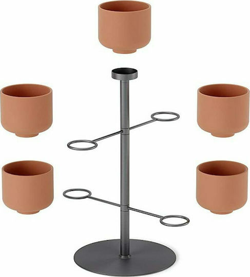 Umbra Terrapota Planter Planter Metal Gray with Stand 28.6x28.6x38.1cm.