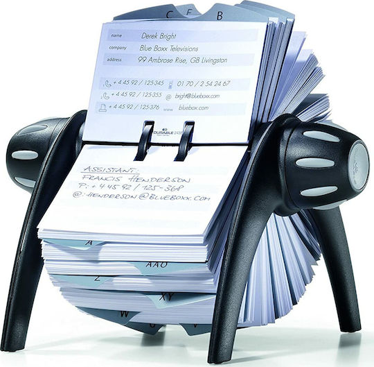 Durable Business Card File Rotary Telindex 1652416