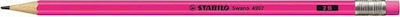 Stabilo Neon 4907 Pencil 2B with Eraser Purple