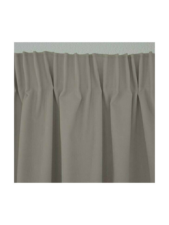 Lino Home Pencil Pleat Curtain Renas 224 Greige 300x280cm