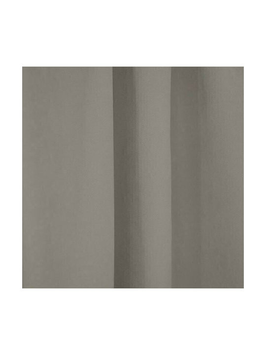 Lino Home Curtain with Pencil Pleat Renas 224 Greige 300x280cm