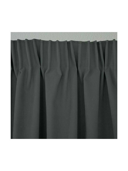 Lino Home Pencil Pleat Curtain Renas 340 Gray 300x280cm