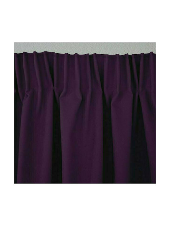 Lino Home Curtain with Pencil Pleat Renas 111 Mauve 300x280cm