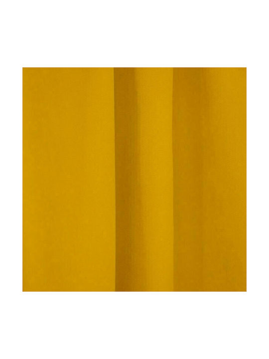 Lino Home Κουρτίνα με Τρέσα Samos Mustard 150x275εκ.