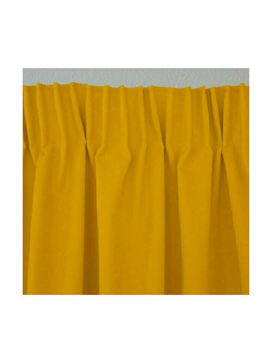 Lino Home Κουρτίνα με Τρέσα Samos Mustard 150x275εκ.