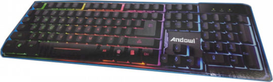 Andowl Q-801 Gaming Keyboard with RGB Lighting (English US)