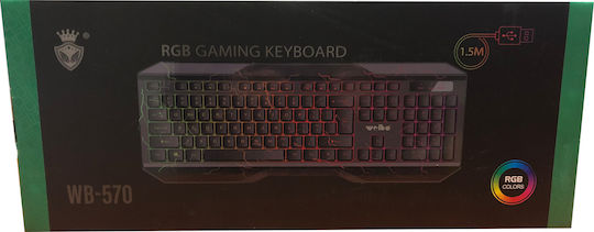 Weibo WB-570 Gaming Πληκτρολόγιο με RGB φωτισμό (Αγγλικό US)